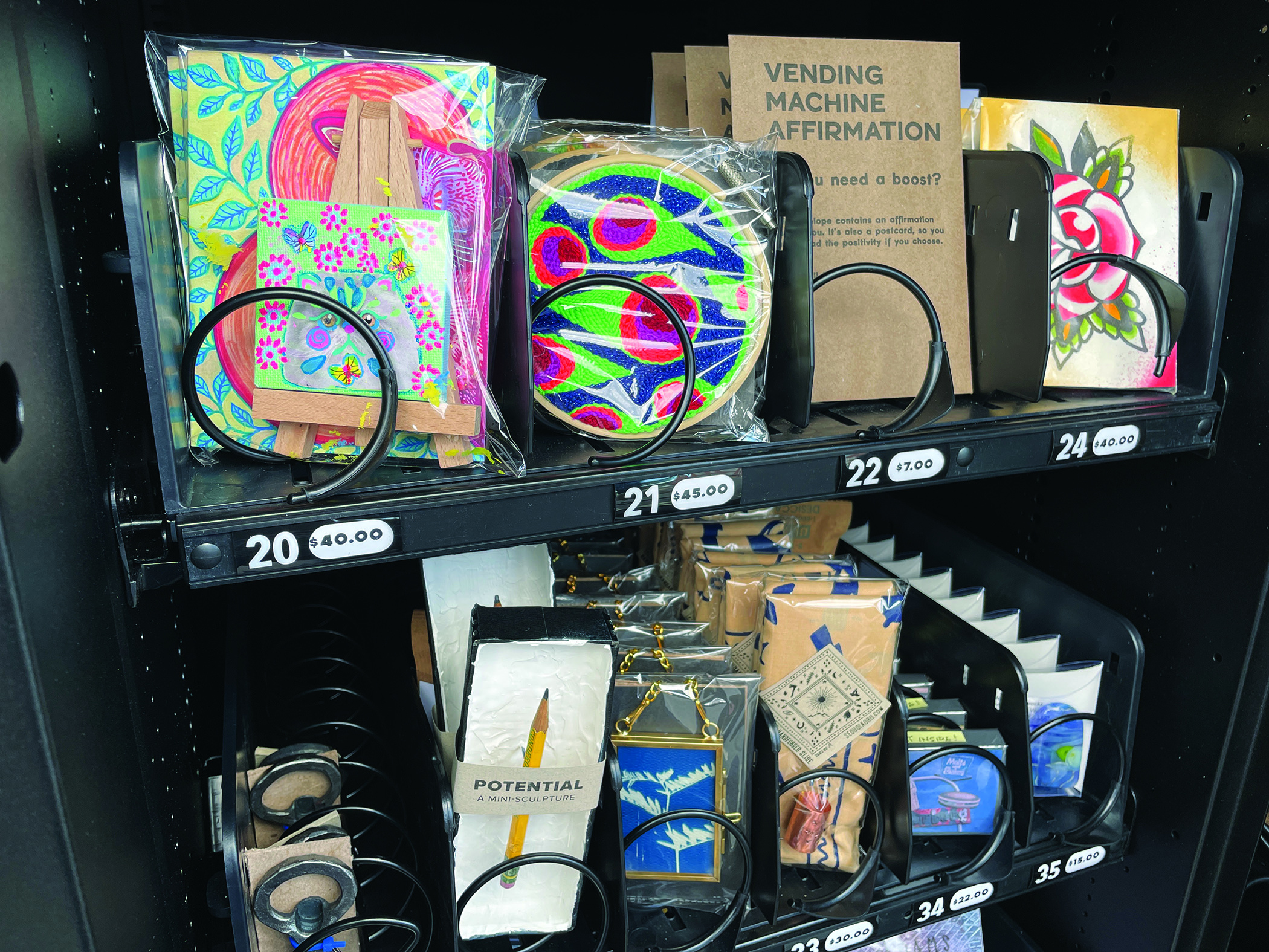 The range of local art offered in Art Vending North Adams.